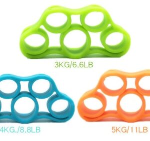 Silicone Finger Trainer Hand Gripper Resistance Bands Fitness