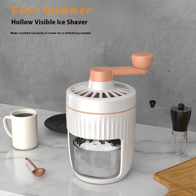 Hand-cranked Ice Shaving Machine Small Household Ice Crusher Hand-cranked Smoothie Machine Hail Ice Machine Kitchen Gadgets - Image 8